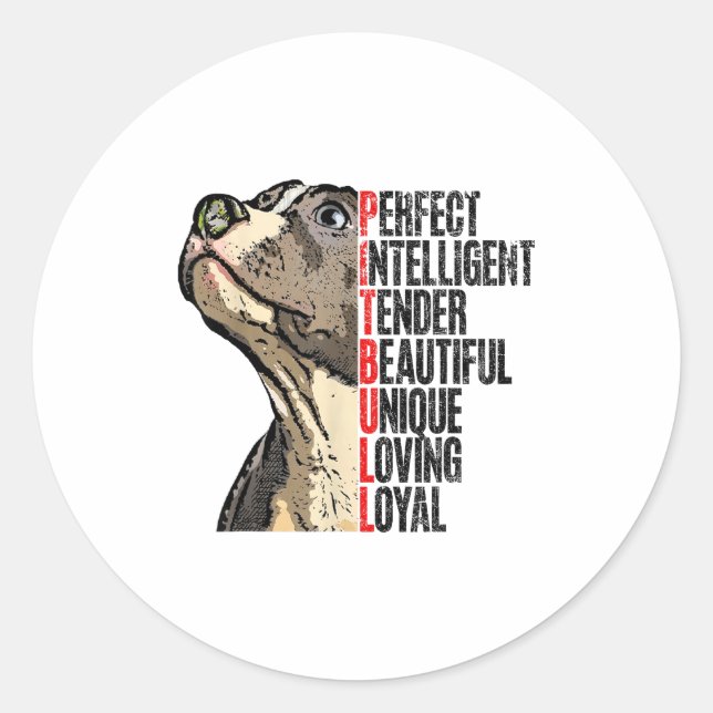 Tbull Perfect Intelligent Tender Beautiful Unique  Runder Aufkleber (Vorderseite)