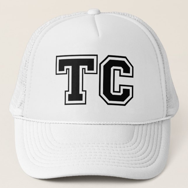 'TC' Monogram Truckerkappe (Vorderseite)