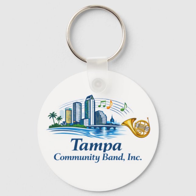 TCB French Horn Logo Keychain Schlüsselanhänger (Vorderseite)