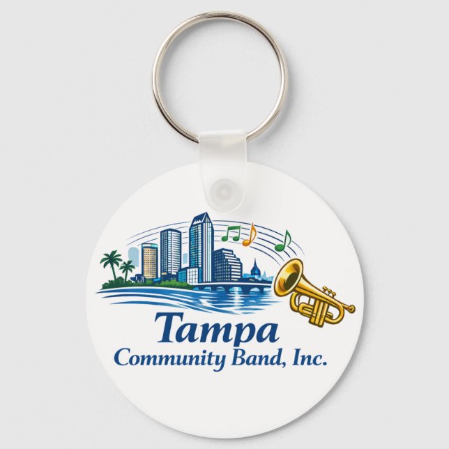 TCB Trumpet Logo Keychain Schlüsselanhänger (Vorderseite)