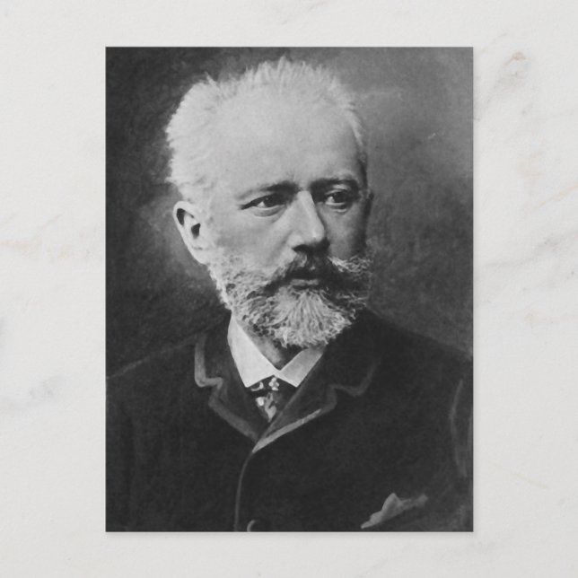 Tchaikovsky Foto Portrait Postkarte (Vorderseite)