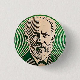 Tchaikovsky Portrait minimaler optischer Stil Button