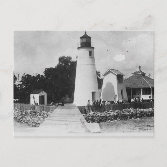 Tchefuncte River Range Lighthouse Postkarte (Vorderseite)