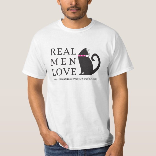 TCMR "wirkliche Mann-Liebe-Katzen-" T - Shirt (Vorderseite)
