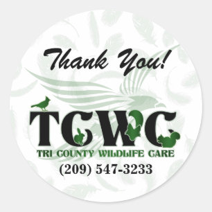 TCWC - Logo Stickers Merci vert