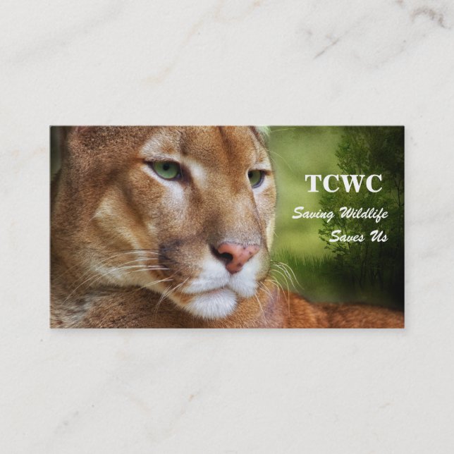 TCWC - Visitenkarte des Logo-Berglöwe-|Volunteer (Vorderseite)