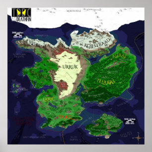 TDDC World Map Poster (Hauptkontinent) v1.13