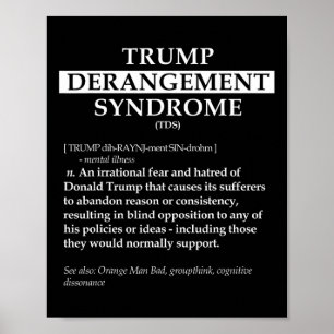 Tds Politisches Definition-Shirt - Trump-Derangrif Poster