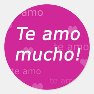 Te Amo-Aufkleber Runder Aufkleber