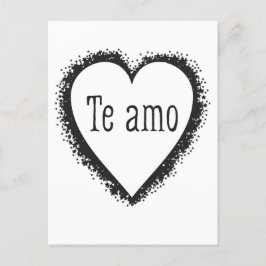Te amo, ich habe dich auf Spanisch Liebe Postkarte