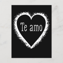 Te amo, ich Liebe dich auf Spanisch Postkarte