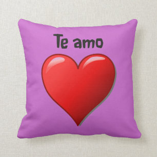 Te Amo - Liebe I Sie auf spanisch Kissen