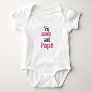 Te Amo Mi Papa Baby Strampler