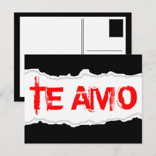 TE AMO (Seite rip) Feiertagspostkarte