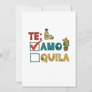 Te Amo Tequila Cinco De Mayo Funny Feiertagskarte