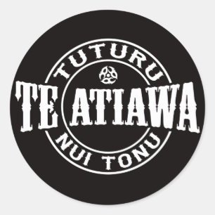 Te Atiawa Tuturu Nui Tonu Runder Aufkleber