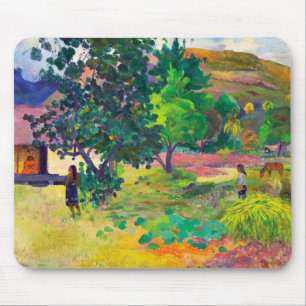 Te Fare, Das Haus Landschaftskunst von Paul Gaugui Mousepad