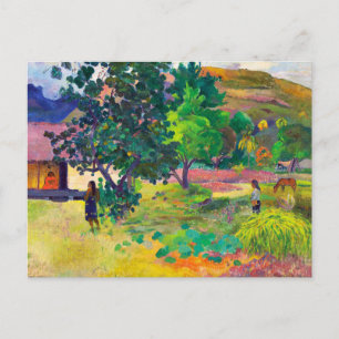 Te Fare, Das Haus Landschaftskunst von Paul Gaugui Postkarte