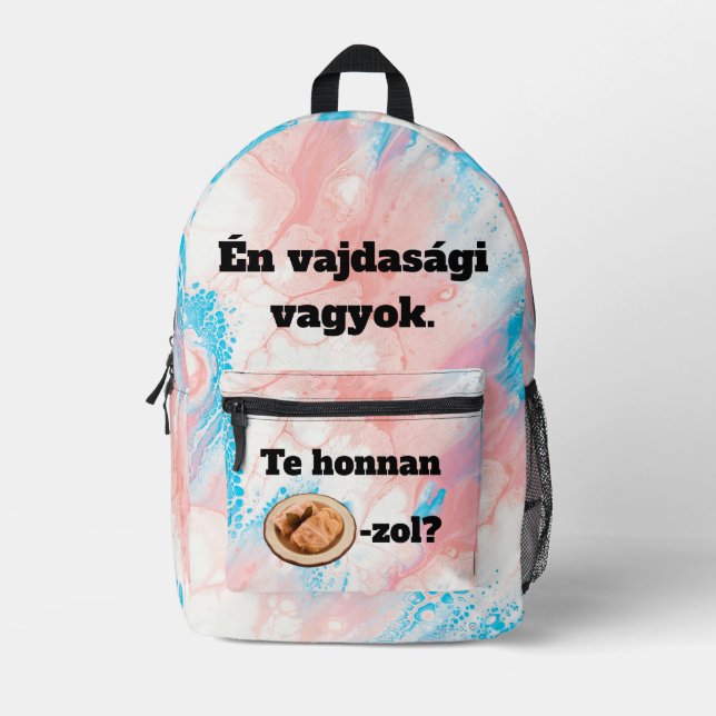 Te honnan SZÁRMA-zol? hátitáska Bedruckter Rucksack (Vorderseite)