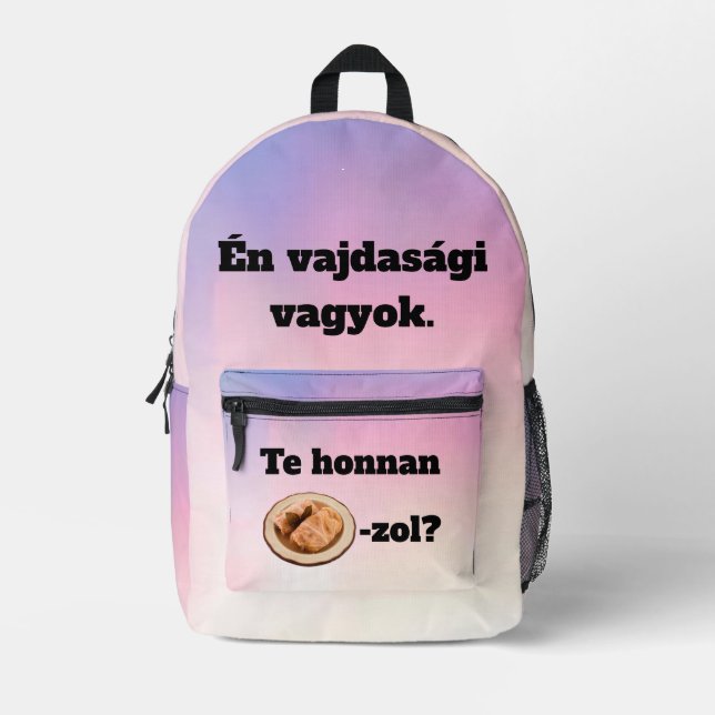 Te honnan SZÁRMA-zol? hátitáska Bedruckter Rucksack (Vorderseite)