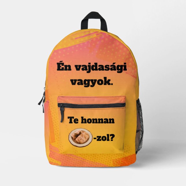 Te honnan SZÁRMA-zol? hátitáska Bedruckter Rucksack (Vorderseite)