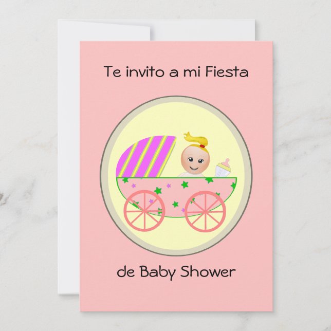 Te invito ein MI-Fiestade-Babyparty Einladung (Vorderseite)