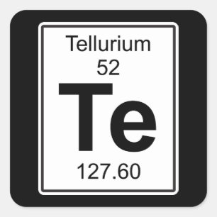 Te - Tellur Quadratischer Aufkleber