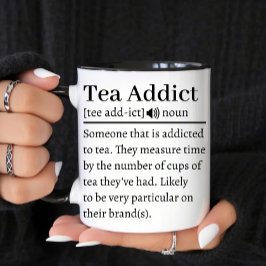 Tea Addict Definition Zweifarbige Tasse
