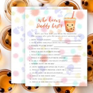 Tea-Baby-Party - Spiel Wer kennt Papa am besten