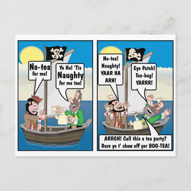 TEA BAG JOKE. POSTKARTE (Vorderseite)