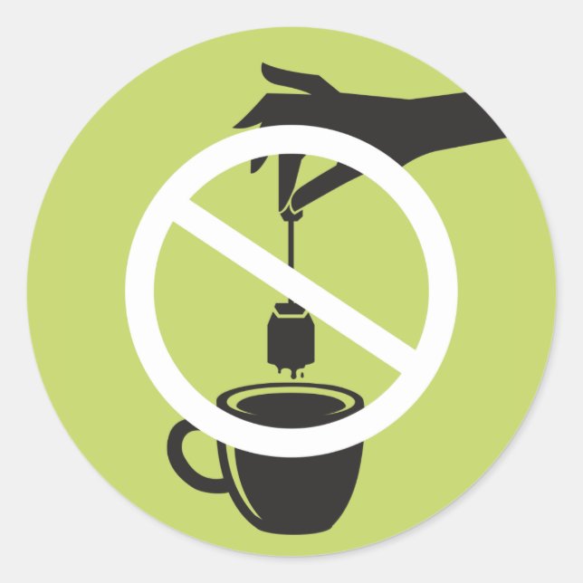 Tea Bag Runder Aufkleber (Vorderseite)