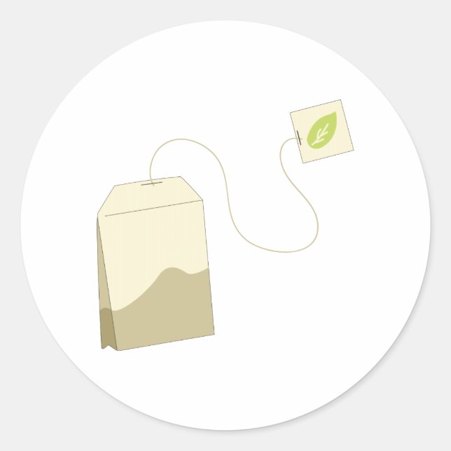 Tea Bag Runder Aufkleber (Vorderseite)