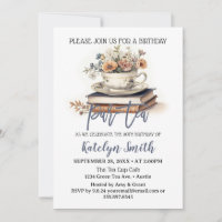 Tea Birthday Par-Tea Dusty Blue Tea Cup Bücher