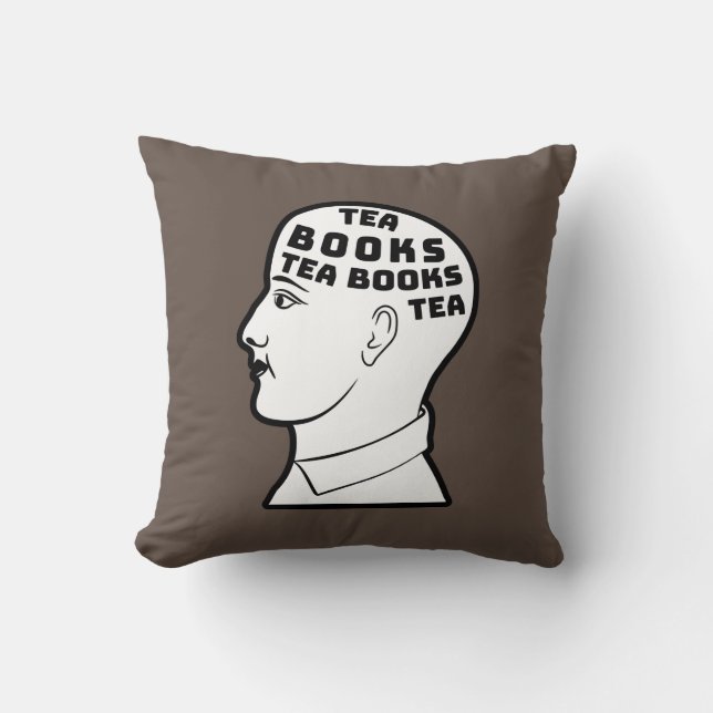 Tea & Books Kissen (Vorderseite)