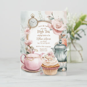 Tea Bridal Dusche Einladung, Alice Bridal Tee Einladung