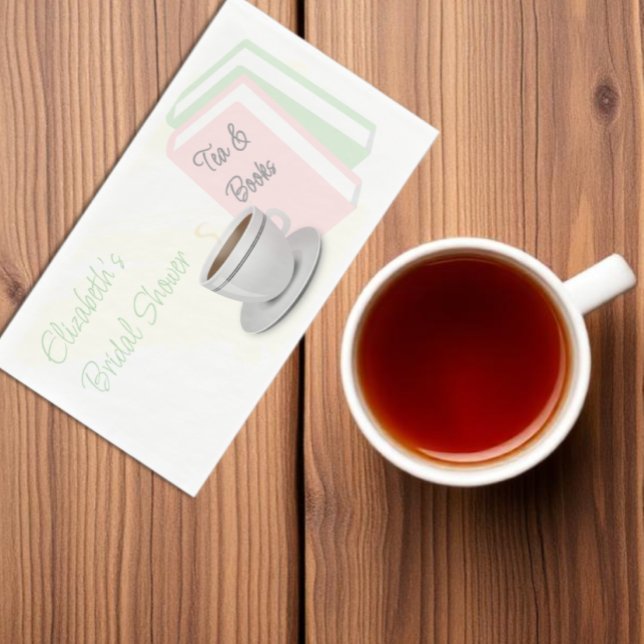 Tea & Bücher Brautparty Serviette (Von Creator hochgeladen)