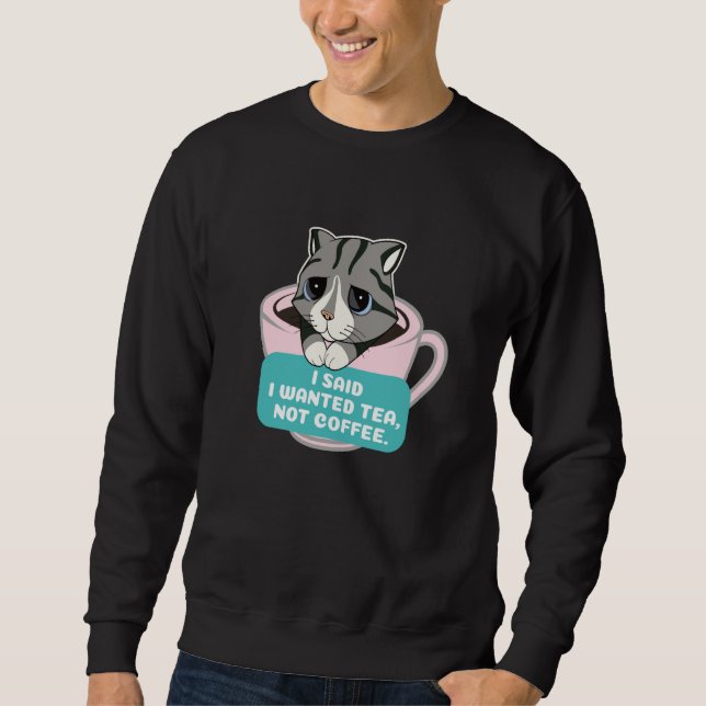 Tea Cat Sweatshirt (Vorderseite)