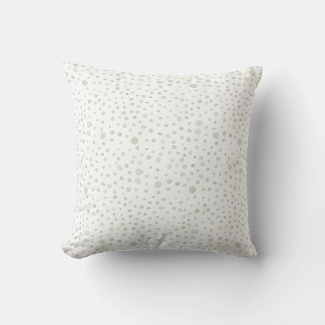 Tea Confetti Wasserfarbe Dots Throw Kissen (Vorderseite)