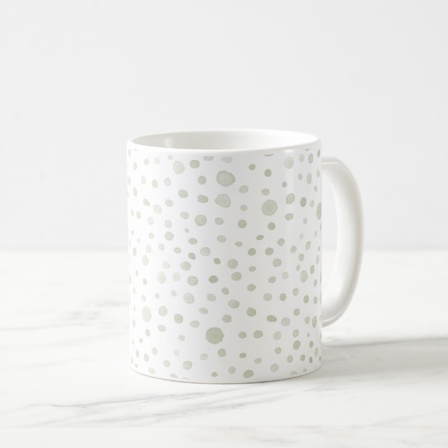 Tea Confetti Wasserfarben Dots Classic Tasse (VorderseiteRechts)