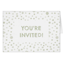 Tea Confetti Watercolor Dots Birthday Einladung