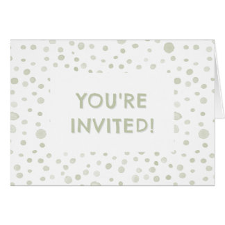Tea Confetti Watercolor Dots Birthday Einladung