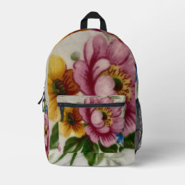 Tea Cup Floral Bouquet  Bedruckter Rucksack