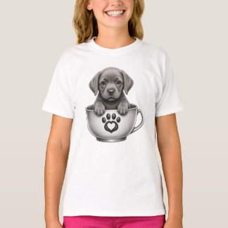 Tea Cup Silber Labrador Retriever Welpe T-Shirt