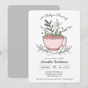 Tea Cup Tea Party Baby Shower Invitations