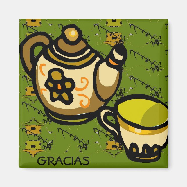 TEA, danke, Text bearbeiten Magnet (Vorne)