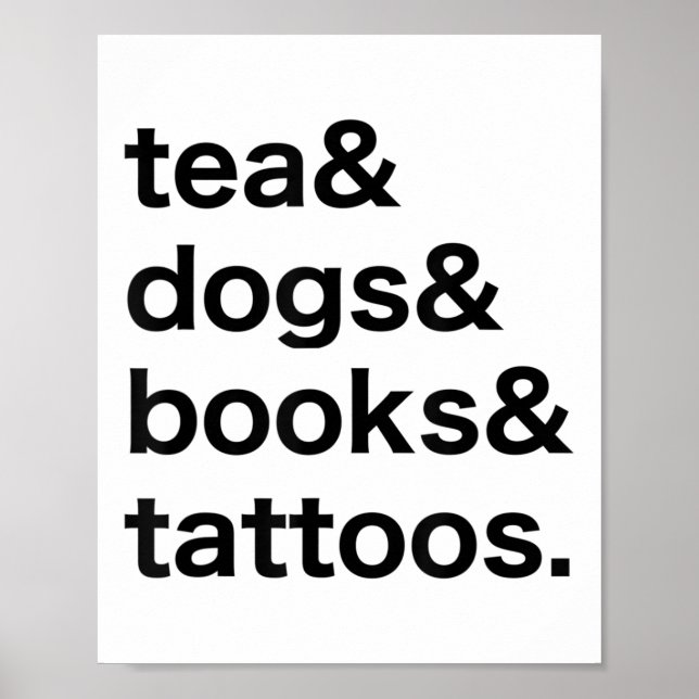 Tea Dogs Books Tattoos _1 Poster (Vorne)