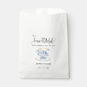 Tea Favor Bags Blue Blumenbeutel Gastgeschenk Hoch Geschenktütchen