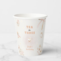 Tea for Three Birthday Invitation for Girls