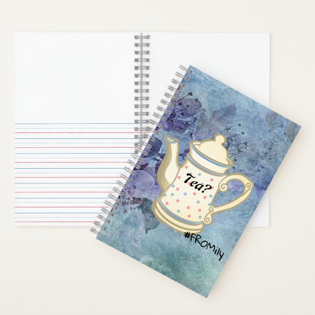 Tea #FROMily von Fandom Liu Diner Zeichnend Journa Notizbuch (Innen)
