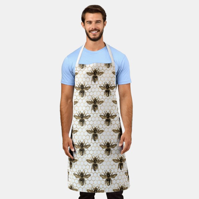 Tea Garden Bee Series Design 14 Schürze (Getragen)